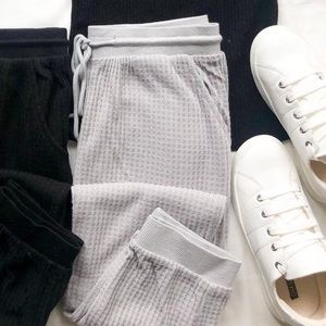 Grey Waffle Joggers